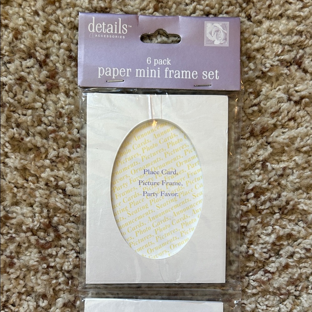 Paper Mini Frame Set Pack of 6 Details & Accessories